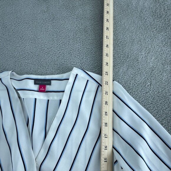 Vince Camuto Womens Striped V-Neck Blouse S 1712 - Picture 5 of 8